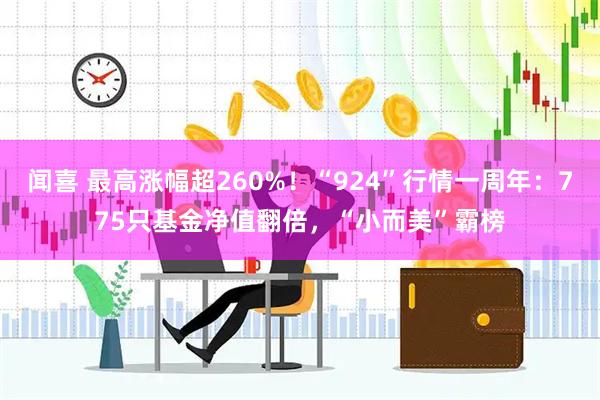 闻喜 最高涨幅超260%！“924”行情一周年：775只基金净值翻倍，“小而美”霸榜