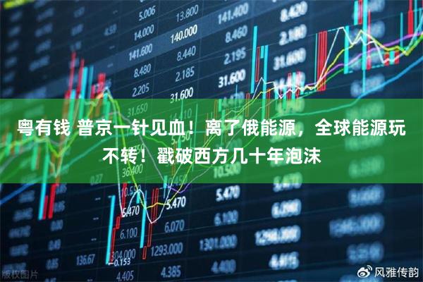 粤有钱 普京一针见血！离了俄能源，全球能源玩不转！戳破西方几十年泡沫